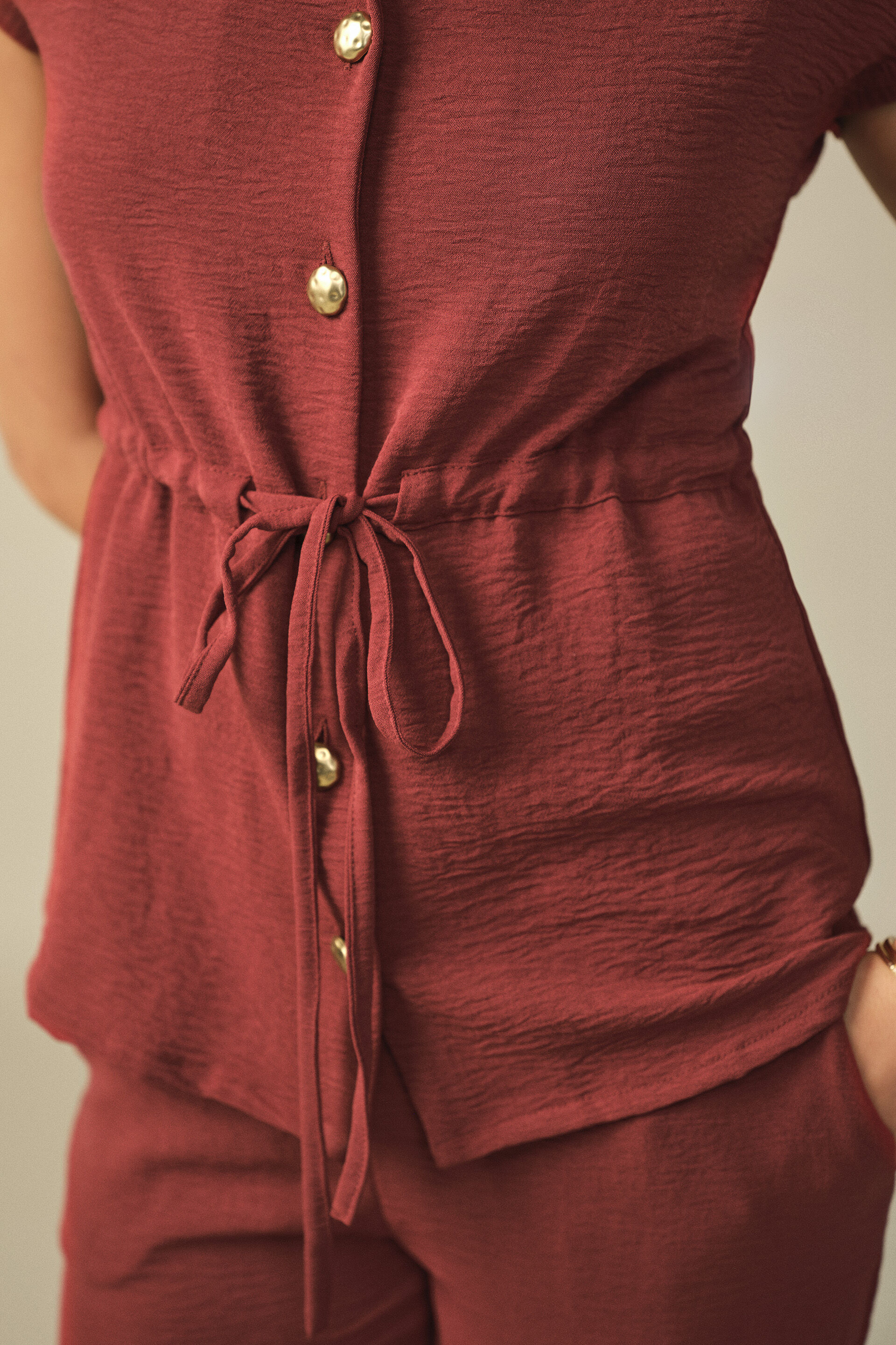 Tie-up Co-ord in Rust, Rust, image 3